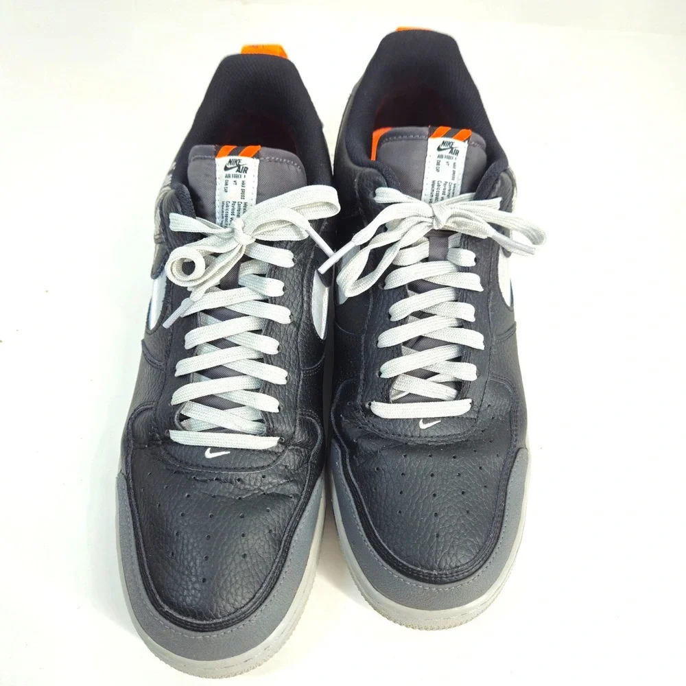 Nike Air Force 1 Low Black Grey‎ Orange DH0955 001 Men's Shoes Size 12